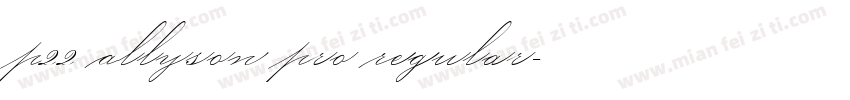 P22 Allyson Pro Regular字体转换